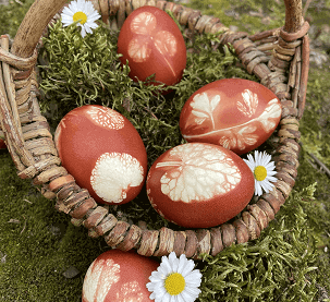 Ostereier färben mit Zwiebelschalen ©Leonie Dallinger