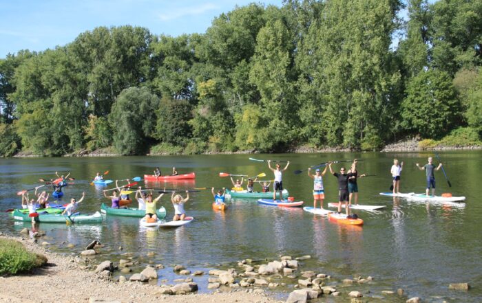 Kanu-Tour Familie Foto: Main-Turm